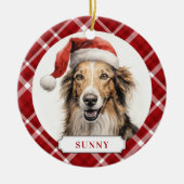 Borzoi Dog Ceramic Circle Ornament (Voorkant)