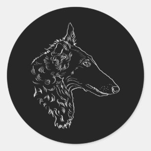 Borzoi Dog Gift Idea Ronde Sticker