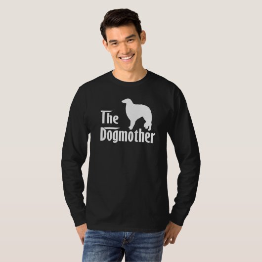 Borzoi Dog Mama Moederdag T-shirt (Voorkant volledig)