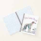 Borzoi Dog Mom Floral Notitieboek (Binnen)