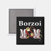 Borzoi Dog MOM Magneet (Voorkant / Achterkant)