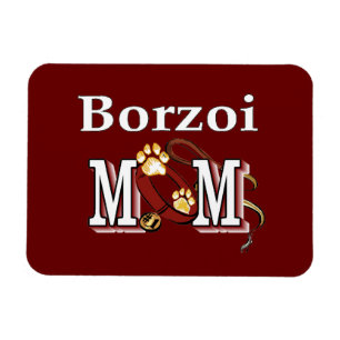 Borzoi Dog MOM Magneet