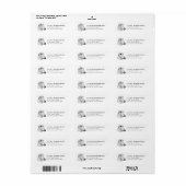 Borzoi Dog Return Address Labels (Full Sheet)
