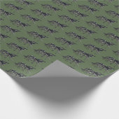 Borzoi Duo Profiel Kerst Inpakpapier (Hoek)