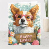 Borzoi Easter Eggs Kaart (Voorkant)