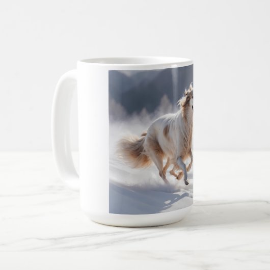 Borzoi Elegant Breed Coffee Mok (Voorkant links)