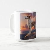 Borzoi Elegant Breed Coffee Mok (Voorkant links)
