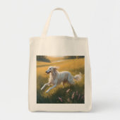 Borzoi Elegant Grocery Canvas tas (Voorkant)