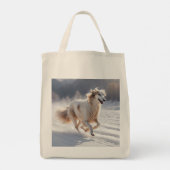 Borzoi Elegant Grocery Canvas tas (Achterkant)