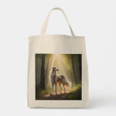 Borzoi Elegant Grocery Tote Bag (Achterkant)