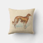  Borzoi Elegant Print Soft Pink Kussen (Achterkant)