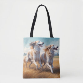 Borzoi Elegant Schouder Canvas tas