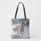 Borzoi Elegant Schouder Canvas tas (Voorkant)