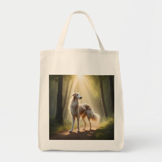 Borzoi Elegante Boodschappentas Tote Bag (Voorkant)