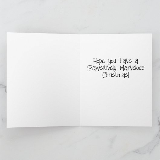 Borzoi Elf Puppy Kerst Kaart (Binnen)