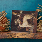 Borzoi en katten fotoplaat (Zijkant)