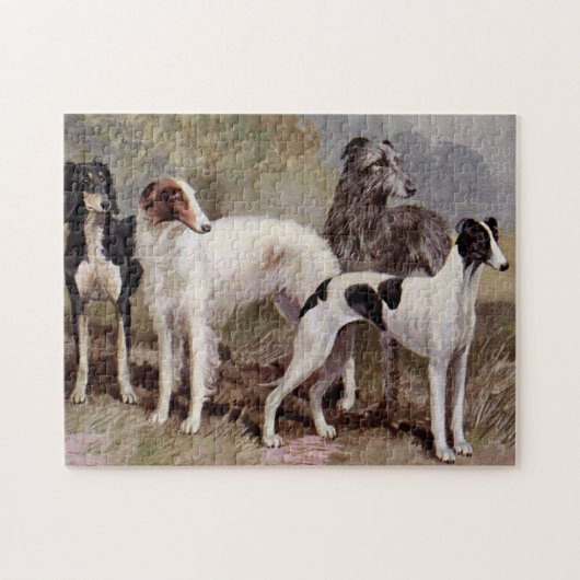 Borzoi en Sighthound Legpuzzel (Horizontaal)