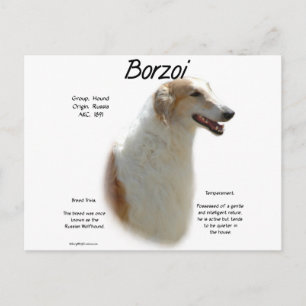 Borzoi Geschiedenis Ontwerp Briefkaart