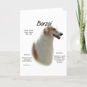 Borzoi Geschiedenis Ontwerp Feestdagen Kaart