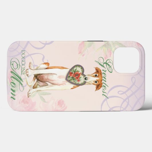 Borzoi Heart mama Case-Mate iPhone Case (Achterkant (horizontaal))