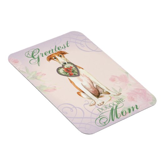Borzoi Heart mama Magneet (Rechterzijde)
