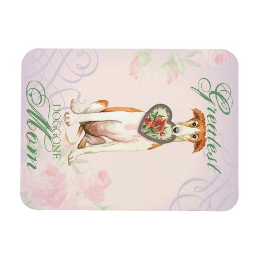 Borzoi Heart mama Magneet (Horizontaal)