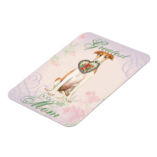 Borzoi Heart mama Magneet (Linkerzijde)