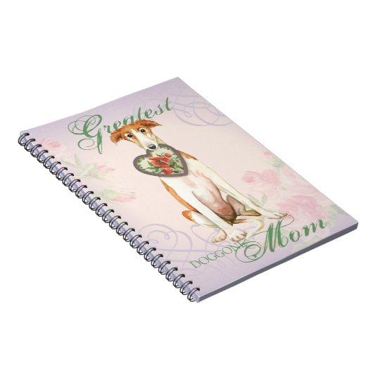 Borzoi Heart mama Notitieboek (Rechterzijde)