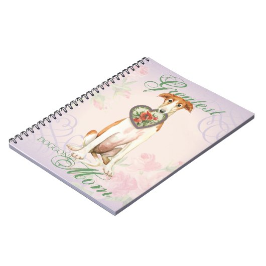 Borzoi Heart mama Notitieboek (Linkerzijde)