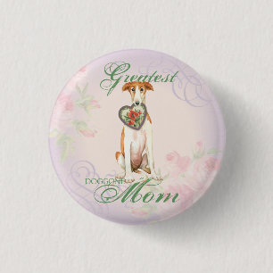 Borzoi Heart mama Ronde Button 3,2 Cm