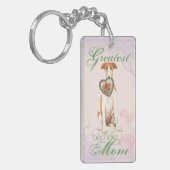 Borzoi Heart mama Sleutelhanger (Voorkant Links)