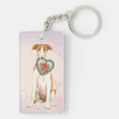 Borzoi Heart mama Sleutelhanger (achterkant)