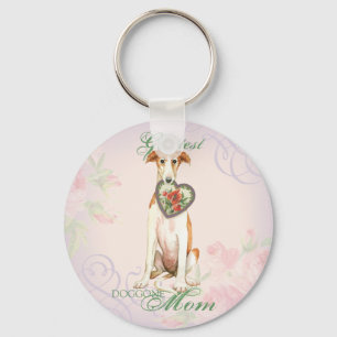 Borzoi Heart mama Sleutelhanger
