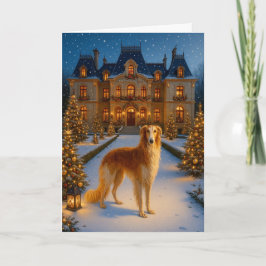 Borzoi Holiday Card Feestdagen Kaart