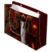 Borzoi Holiday  Groot Cadeauzakje (Voorkant Gekanteld)