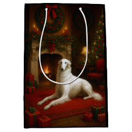Borzoi Holiday  Medium Cadeauzakje