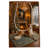 Borzoi Holiday  Medium Cadeauzakje (Voorkant)