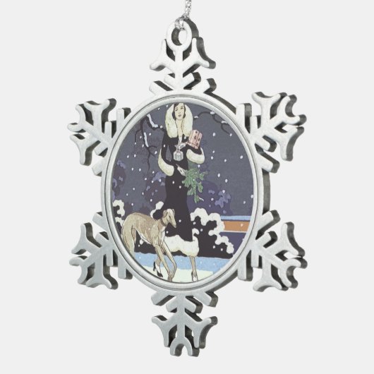 Borzoi Holiday Ornament (Rechts)