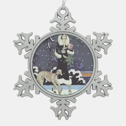 Borzoi Holiday Ornament (Voorkant)