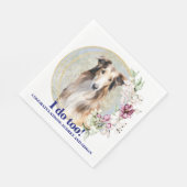Borzoi Hond bruiloft servetten met honden Foto (Hoek)