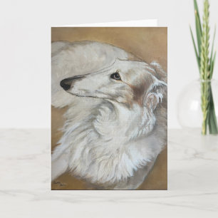 Borzoi-hond Kunst Wenskaart  Kaart