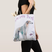 Borzoi Hond Moeder Bloemstuk Tote Bag (Dichtbij)
