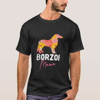 Borzoi Hond Moeder Eigenaar Bont Ouder Kweker Bloe T-shirt