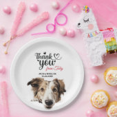 Borzoi hond papieren bordje (Feest)