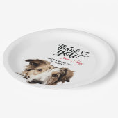 Borzoi hond papieren bordje (Gekanteld)