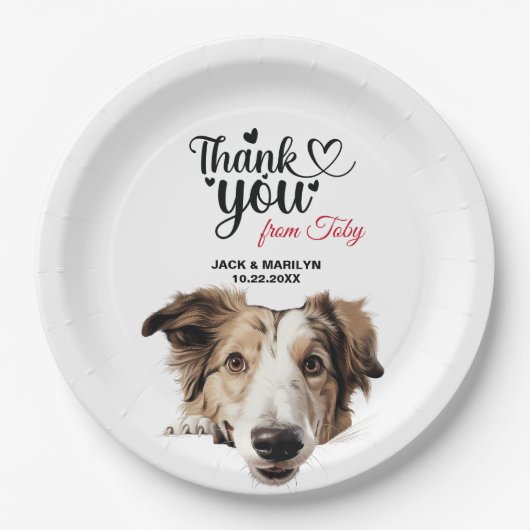 Borzoi hond papieren bordje (Voorkant)