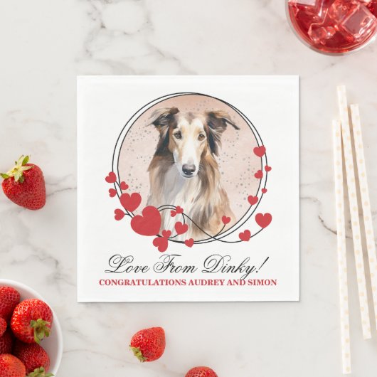 Borzoi-hond Rood Hart Frame Hond Foto Servet (Insitu)