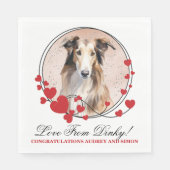 Borzoi-hond Rood Hart Frame Hond Foto Servet (Voorkant)
