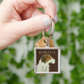 BORZOI-hond Sleutelhanger (Hand)
