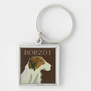 BORZOI-hond Sleutelhanger
